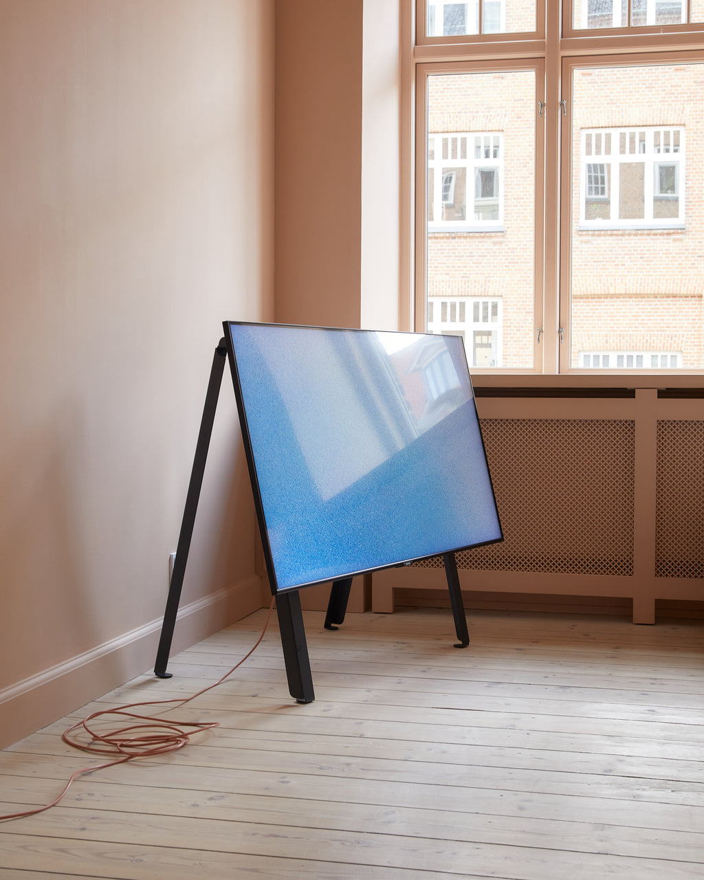 Pedestal A-frame Stand TV Stands 001 Charcoal