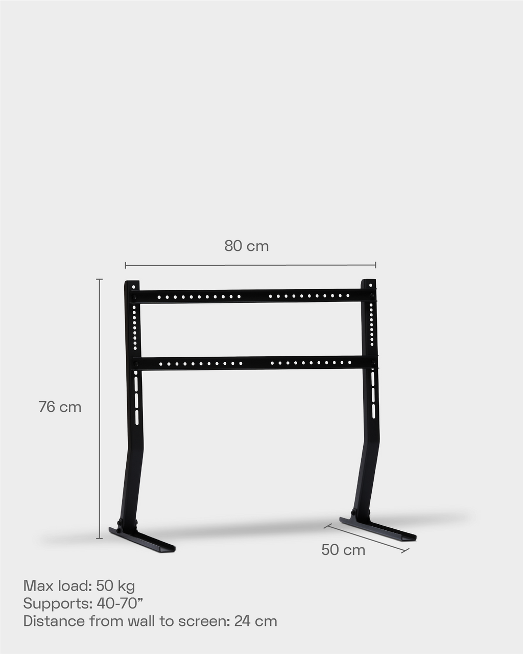Pedestal Bendy Low Stand TV Stands 001 Charcoal