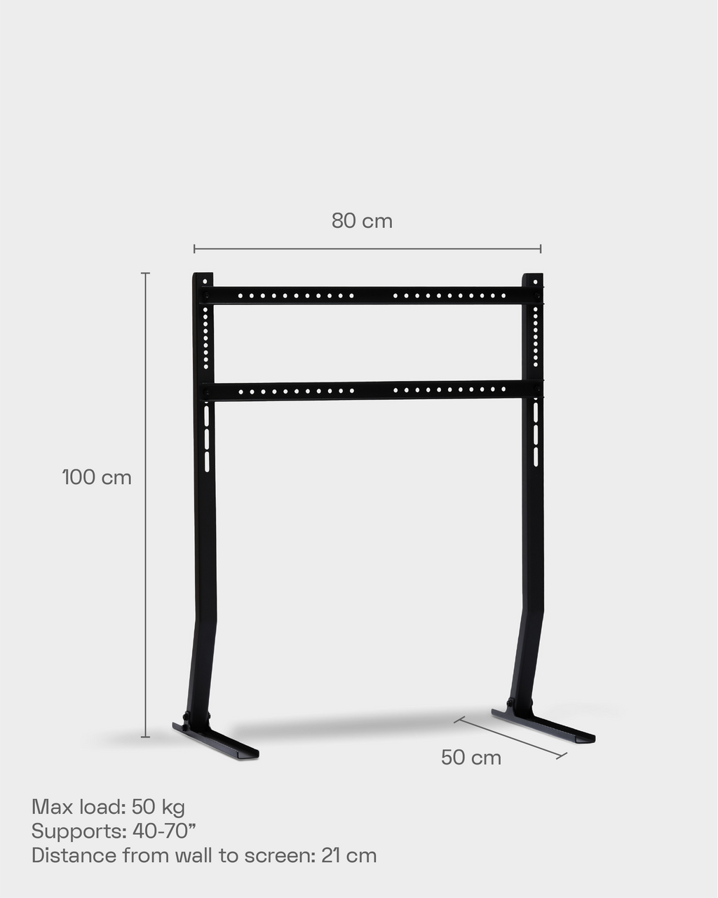 Pedestal Bendy Tall Stand TV Stands 001 Charcoal