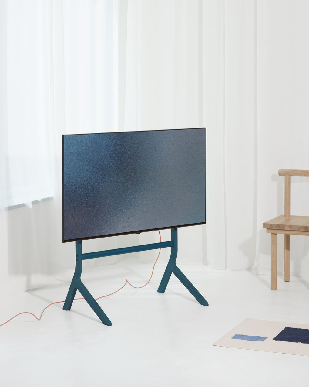 Pedestal Hopper TV Stands 021 Ocean Blue