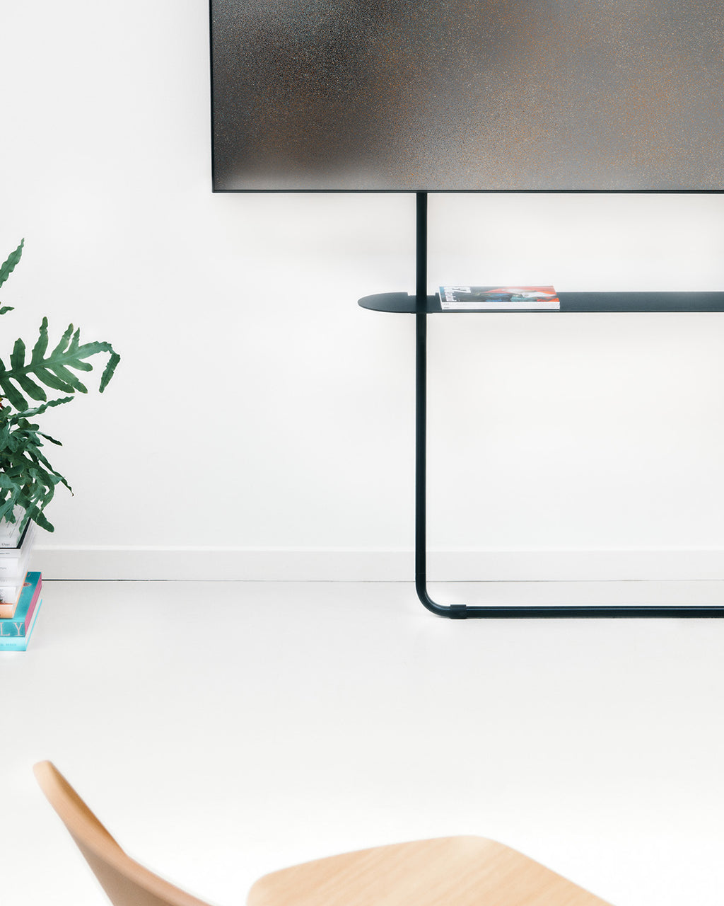 Pedestal Lean PRO TV Stands 001 Charcoal