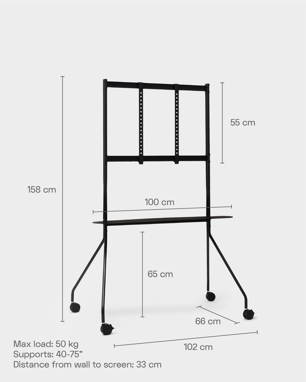Pedestal Moon PRO Pro TV Stands 001 Charcoal