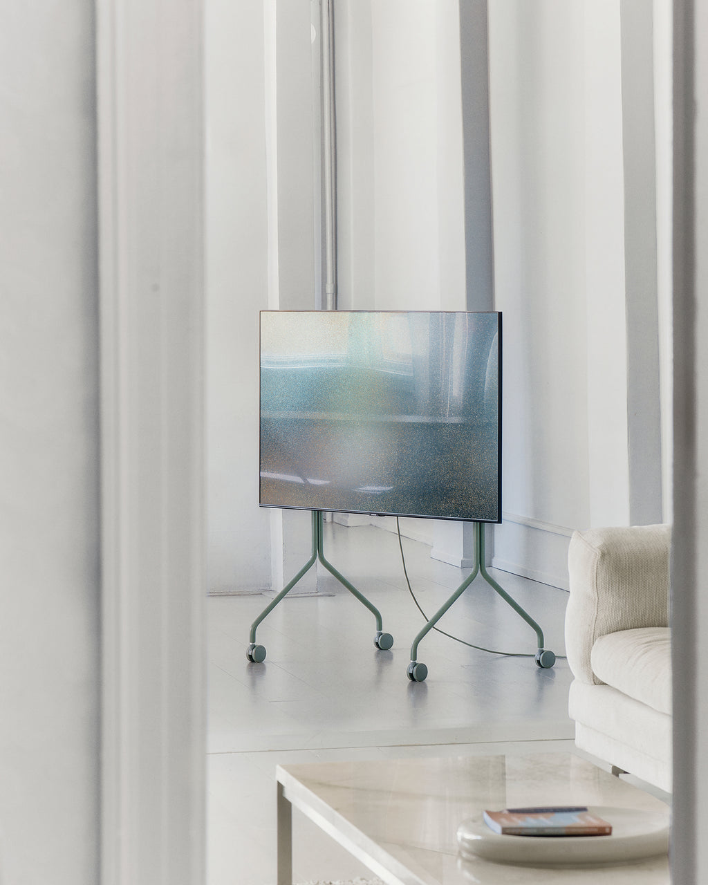 Pedestal Moon Rollin' Stands W/ Wheels 019 Mossy Green