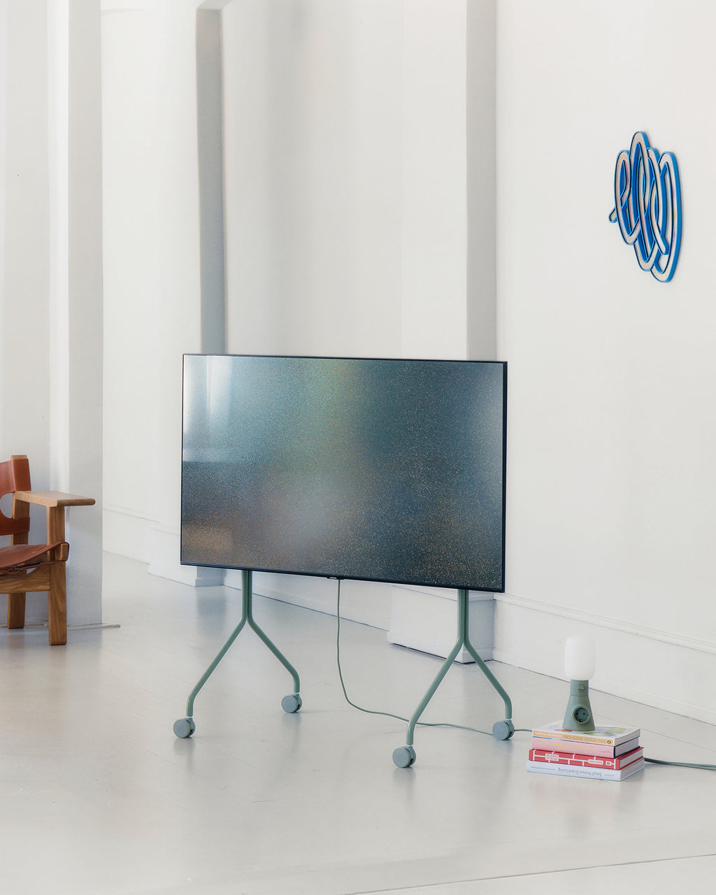 Pedestal Moon Rollin' Stands W/ Wheels 019 Mossy Green