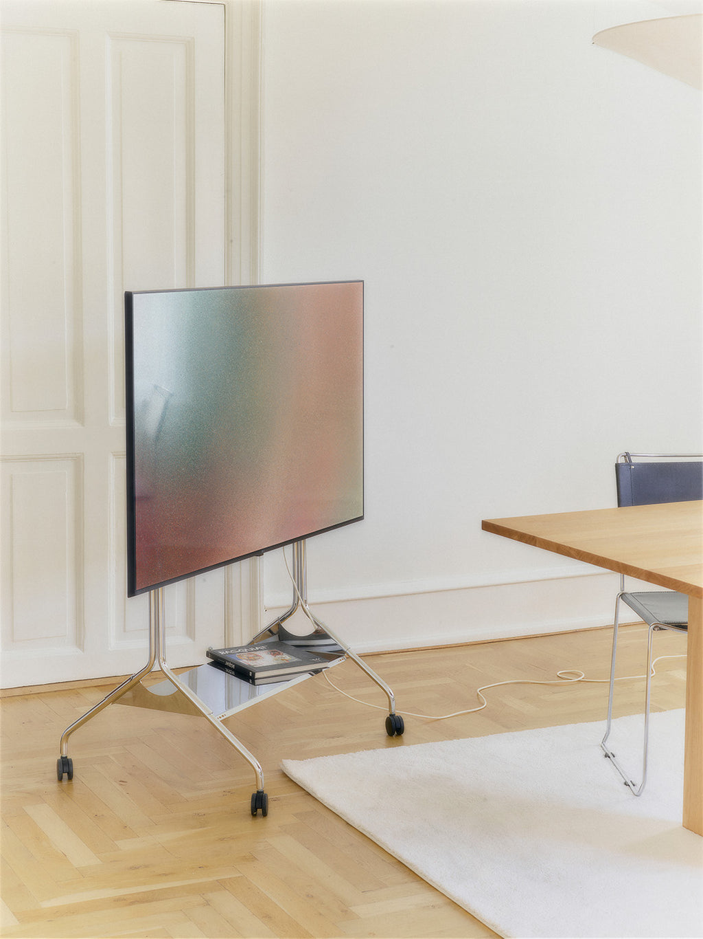 Pedestal Moon Rollin' Tall Stands W/ Wheels 020 Chrome