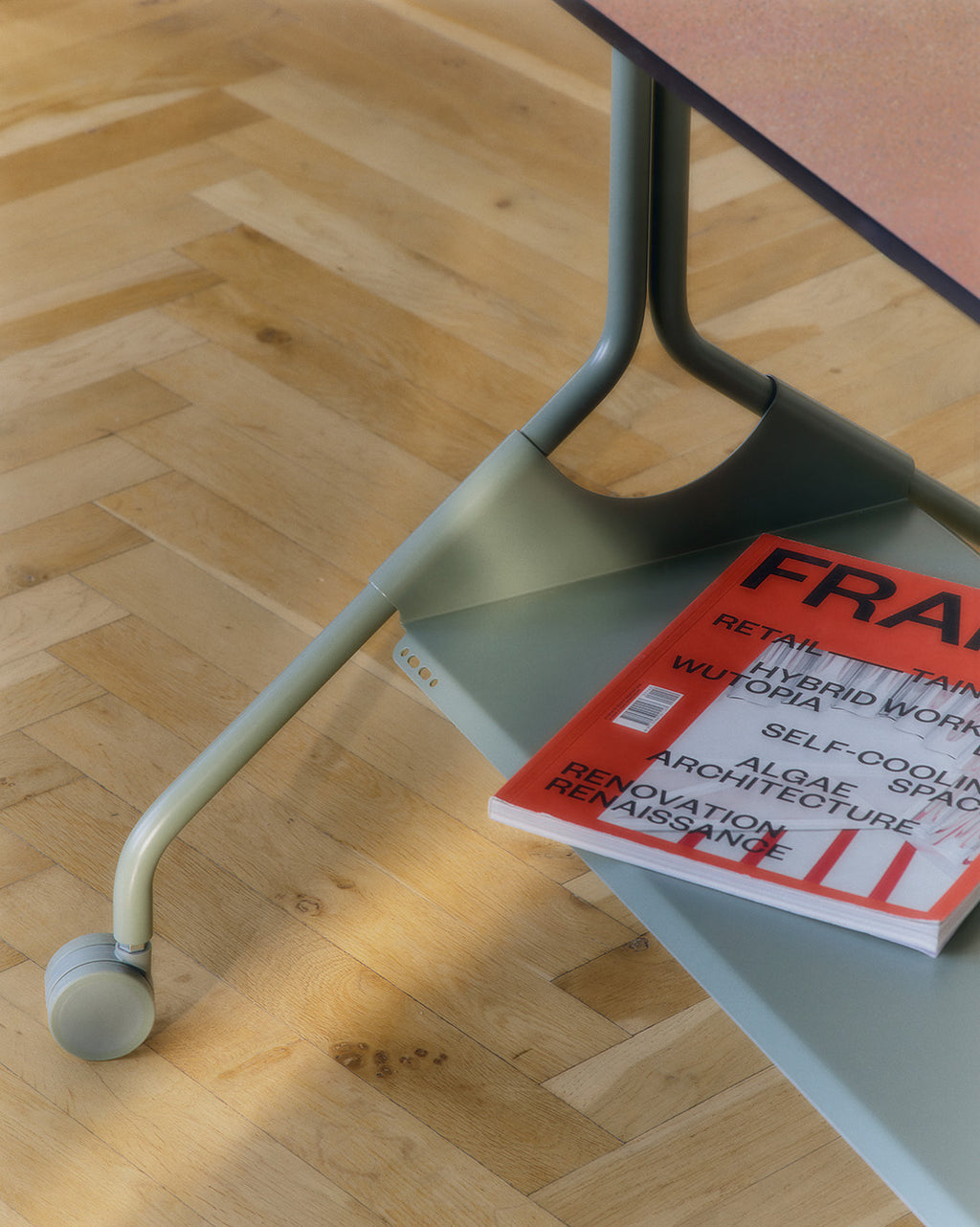 Pedestal Moon Tray Shelf Moon Modules 019 Mossy Green