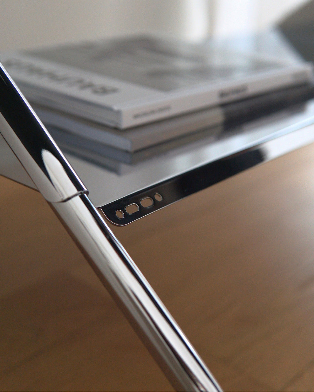 Pedestal Moon Tray Shelf Moon Modules 020 Chrome