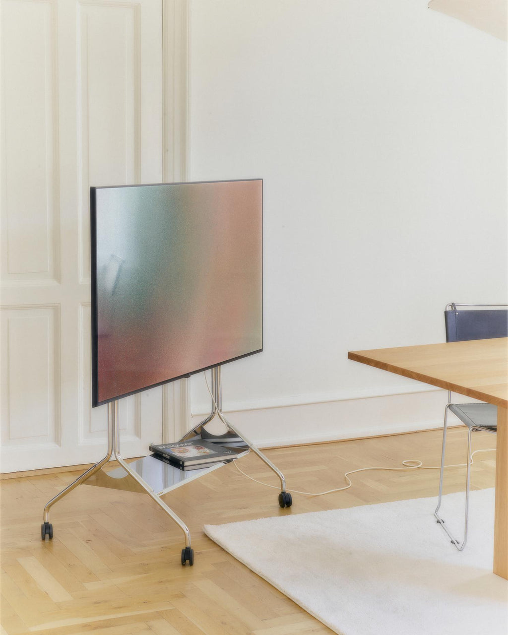 Pedestal Moon Tray Shelf Moon Modules 020 Chrome