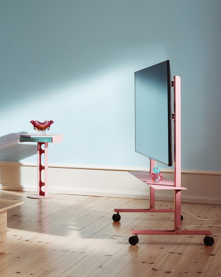 Pedestal Plate Shelf Shelves 015 Bubble Gum