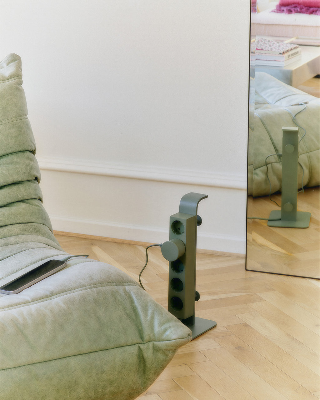 Pedestal Power Beam 2 meters Power Beam 019 Mossy Green