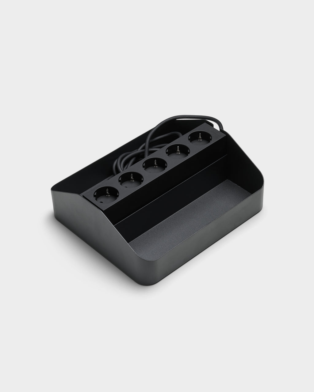 Pedestal Power Tray Double Power Accessories 001 Charcoal