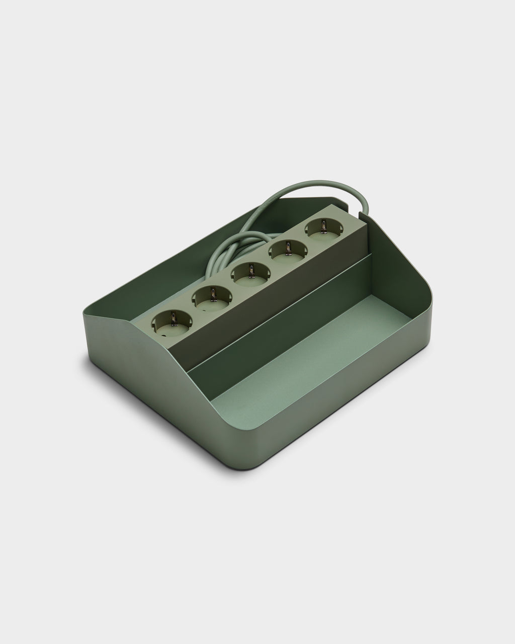 Pedestal Power Tray Double Power Accessories 019 Mossy Green