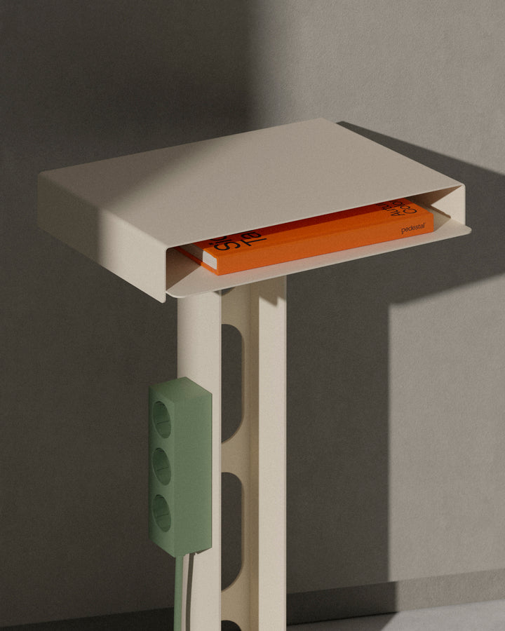 Pedestal Sidekick Table Power Accessories 007 Pearl