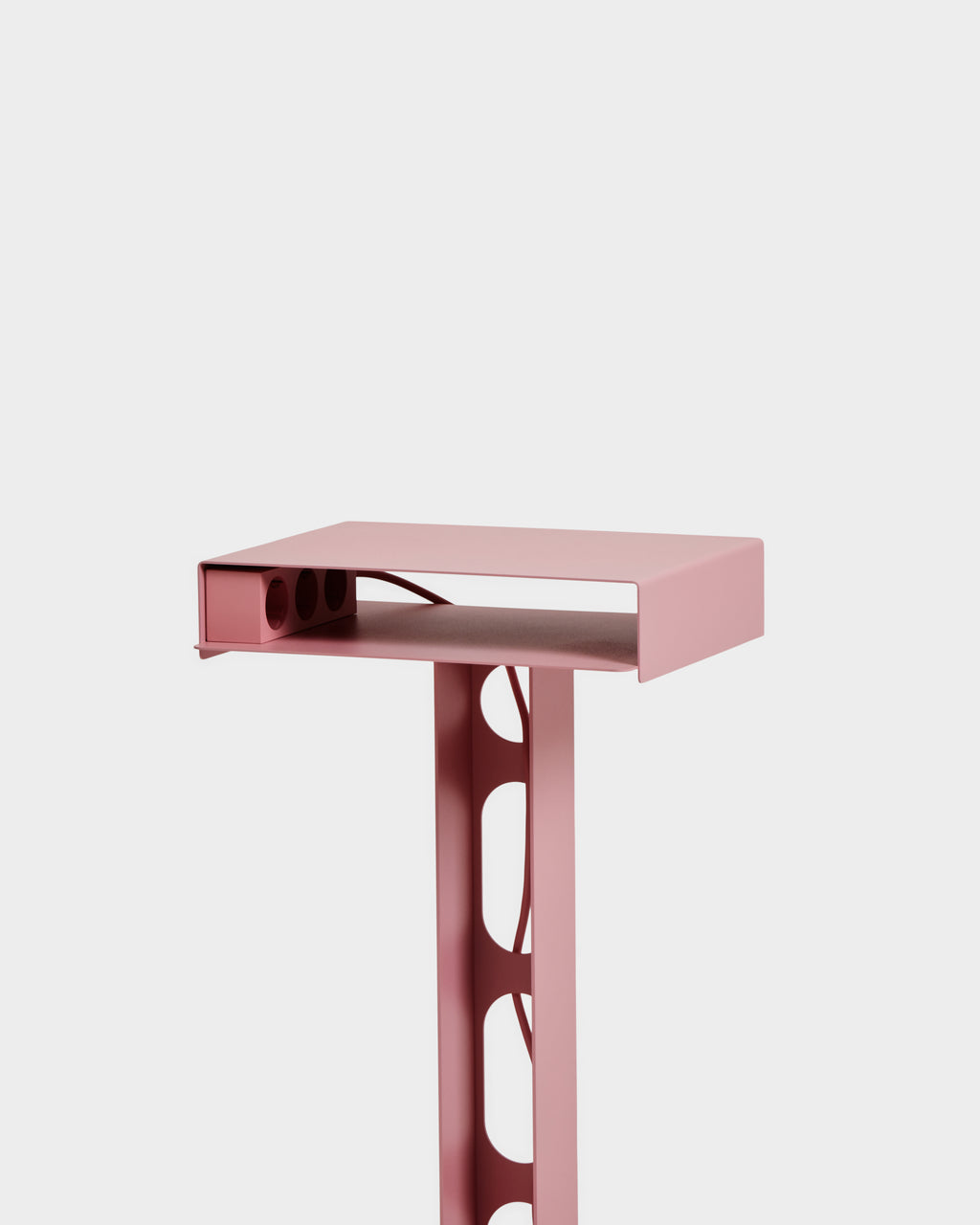 Pedestal Sidekick Table Power Accessories 015 Bubble Gum