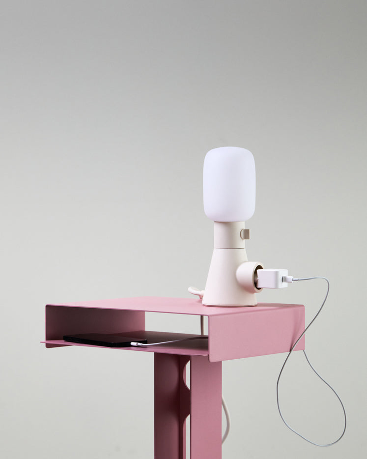 Pedestal Sidekick Table Power Accessories 015 Bubble Gum