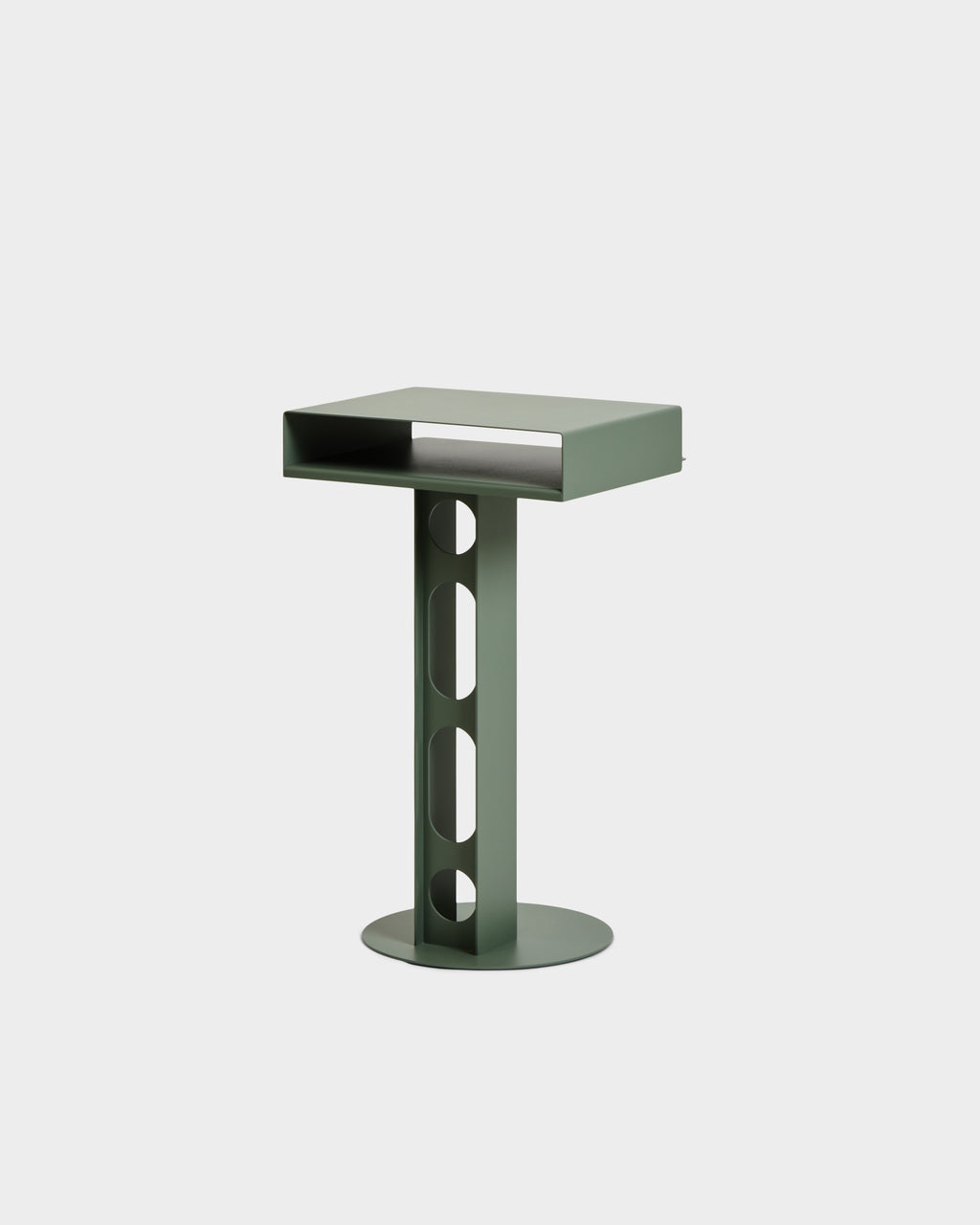 Pedestal Sidekick Table Power Accessories 019 Mossy Green