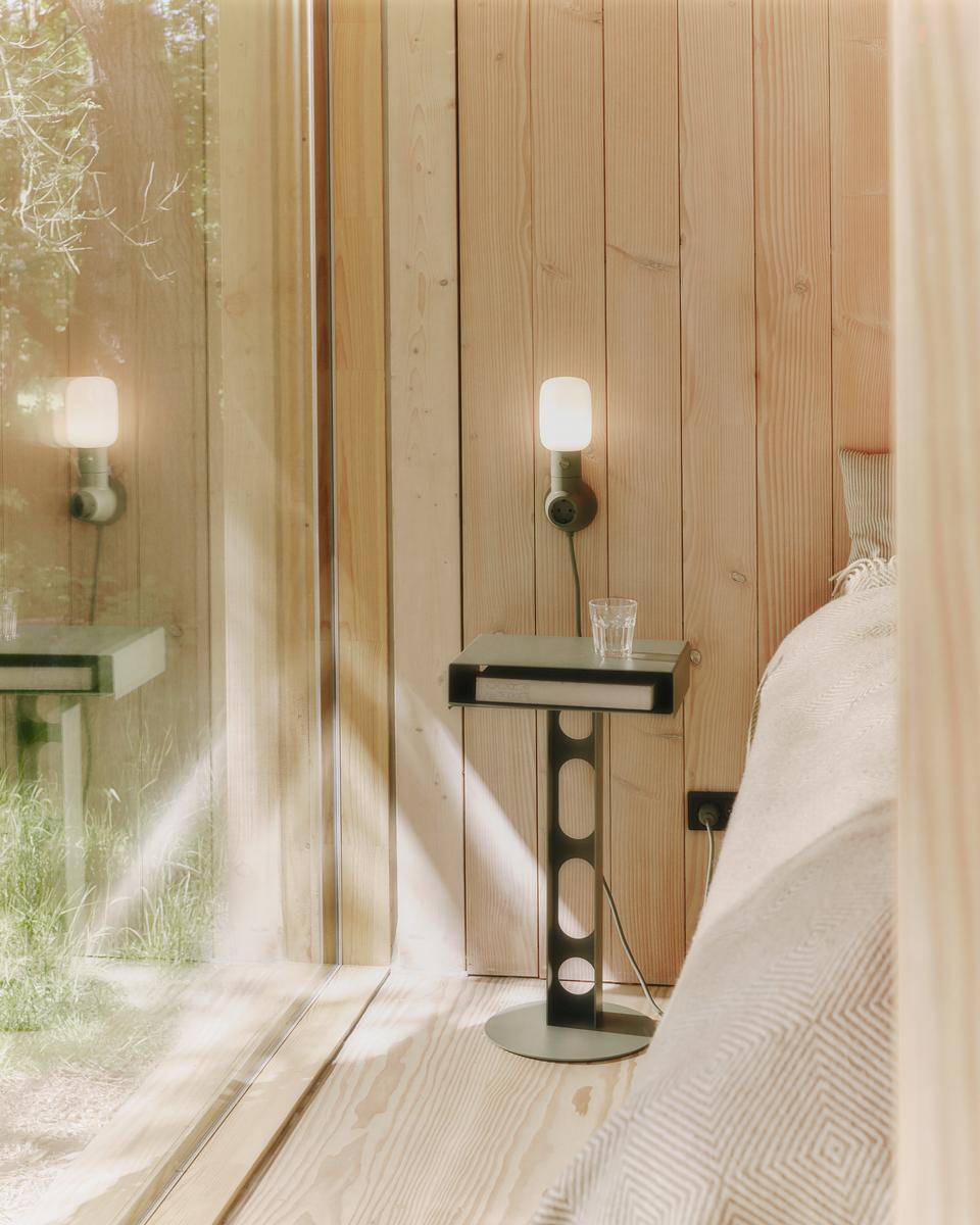 Pedestal Sidekick Table Power Accessories 019 Mossy Green