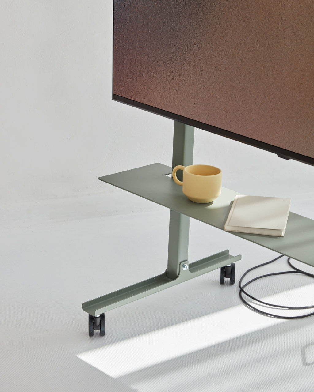 Pedestal Straight Rollin' Stands W/ Wheels 001 Charcoal