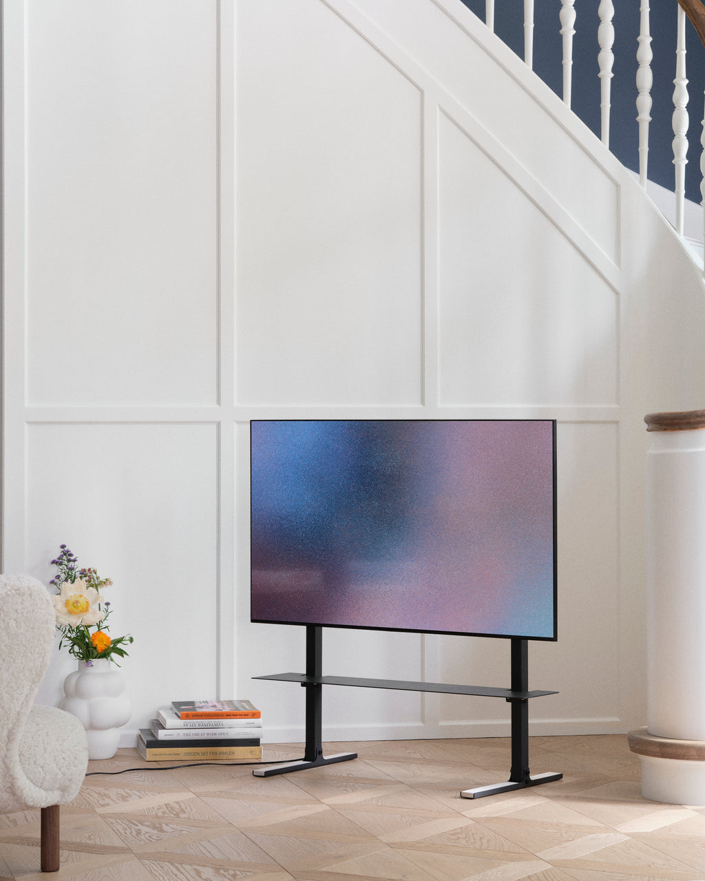 Pedestal Straight Tall Stand TV Stands 003 Mushroom