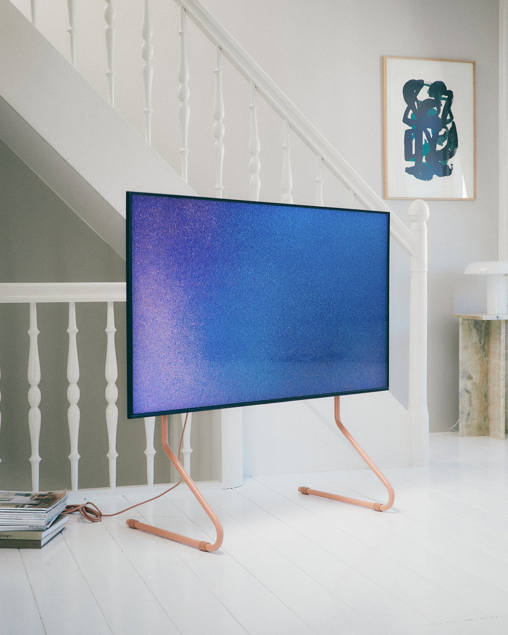 Pedestal Sway TV Stands 005 Dusty Rose