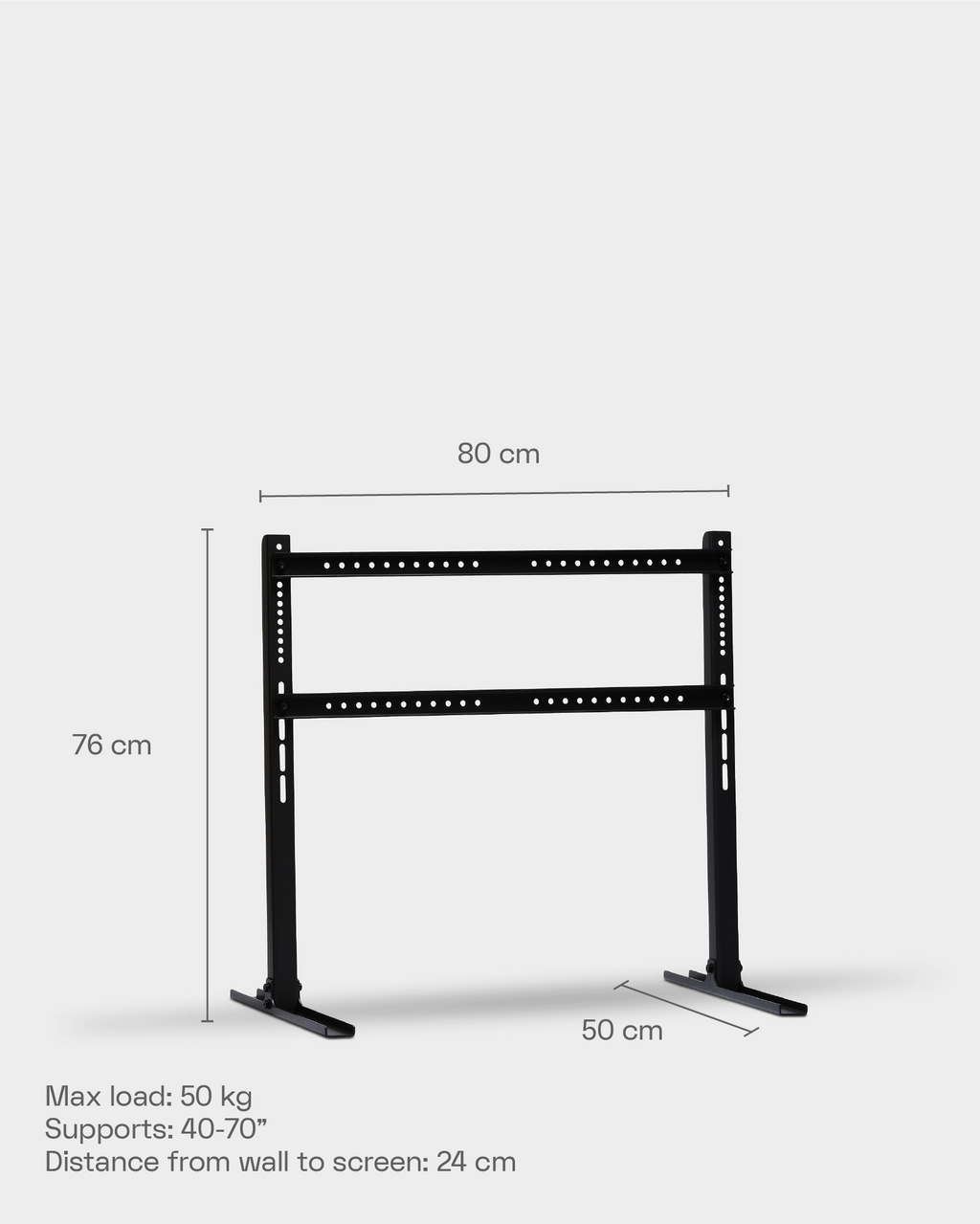 Pedestal Tilted Stand TV Stands 001 Charcoal